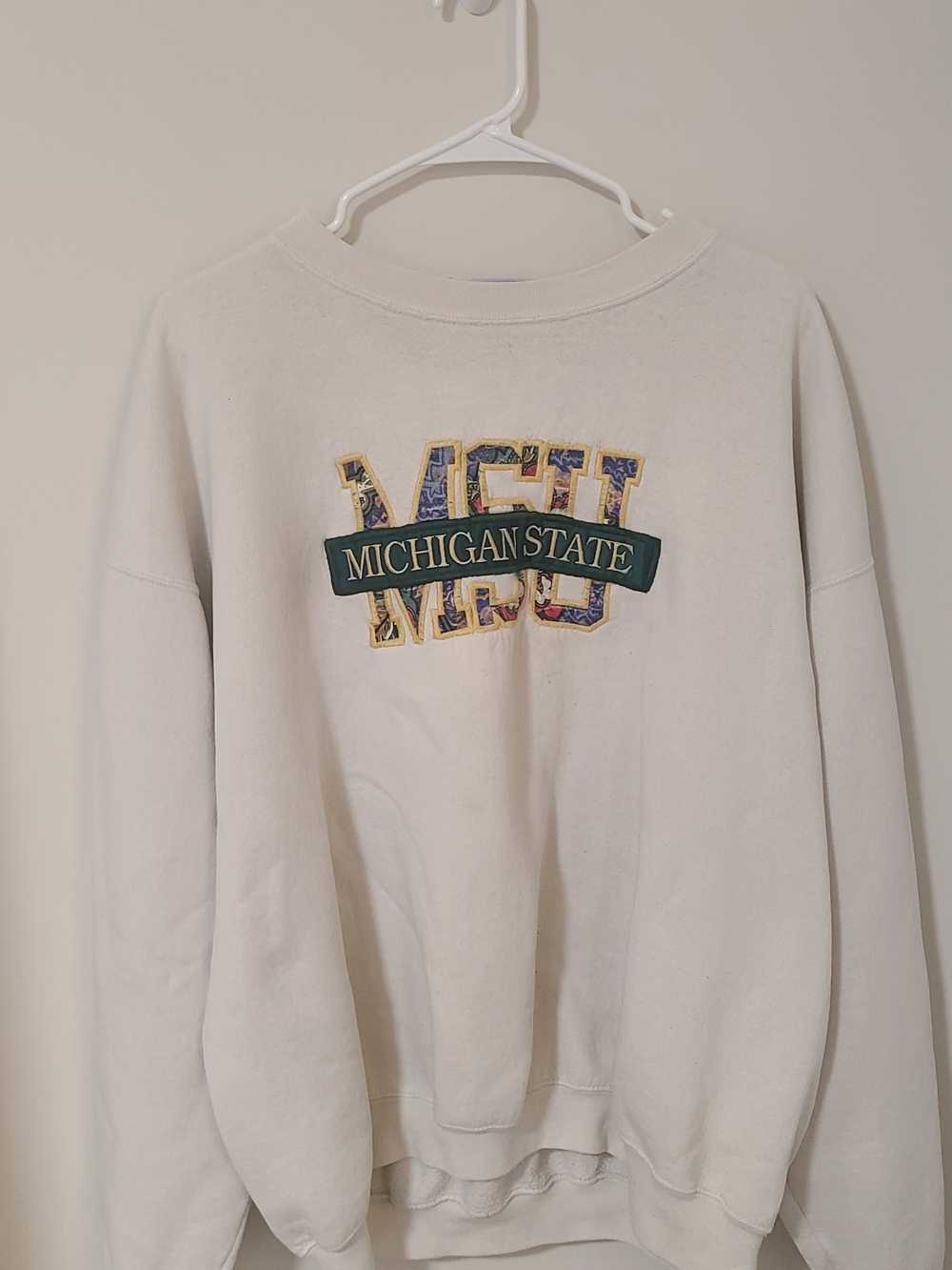 Michigan State Vintage Embroidered Crewneck